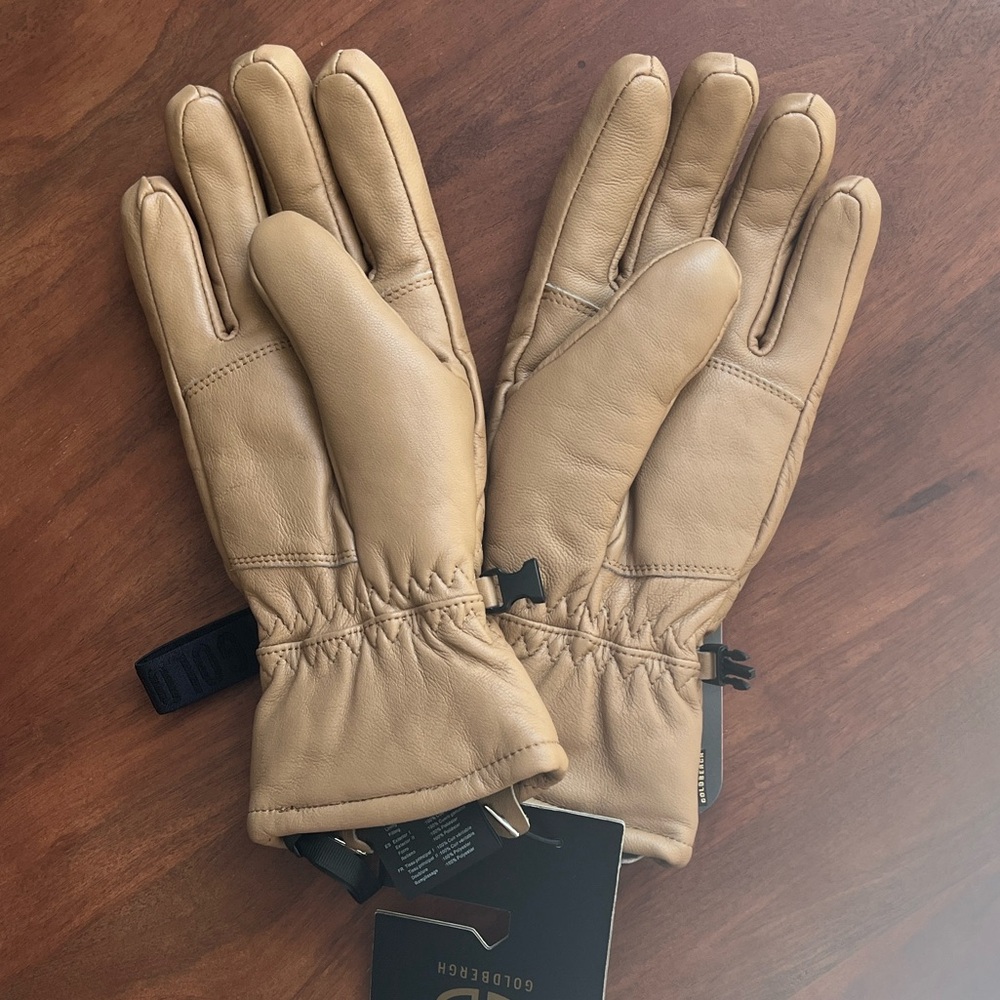 Goldbergh Beige Leather Gloves